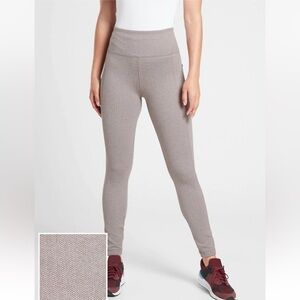 Athleta Delancey Herringbone Tights Light Asphalt Size Small